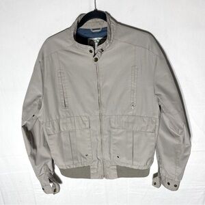 Vintage Pacific Trail Beige Lightweight Bomber Jacket M